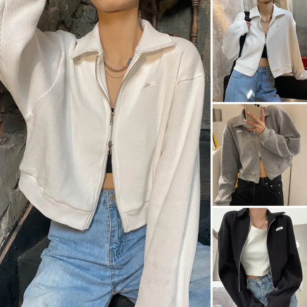 

Spring Coat Lapel Short Jacket Simple Casual Short Type Sport Coat