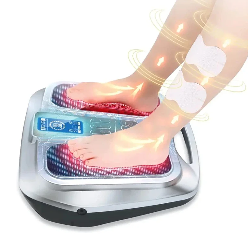 Foot Circulation Stimulator with Heat EMS Foot Massager for Neuropathy Pain