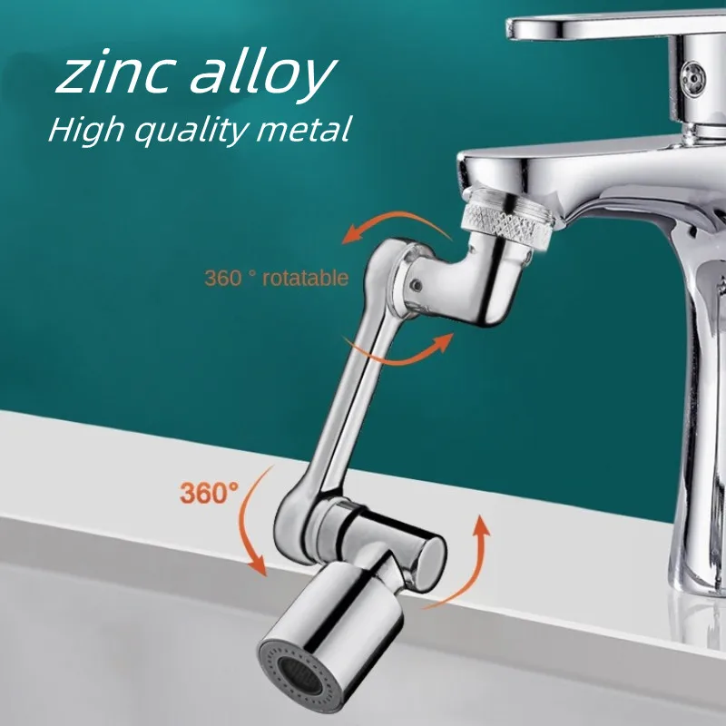 

Zinc alloy 1080° Universal Tap Aerator Splash-proof Swivel Water Saving Faucet Spray Head Wash Basin Tap Extender Adapter