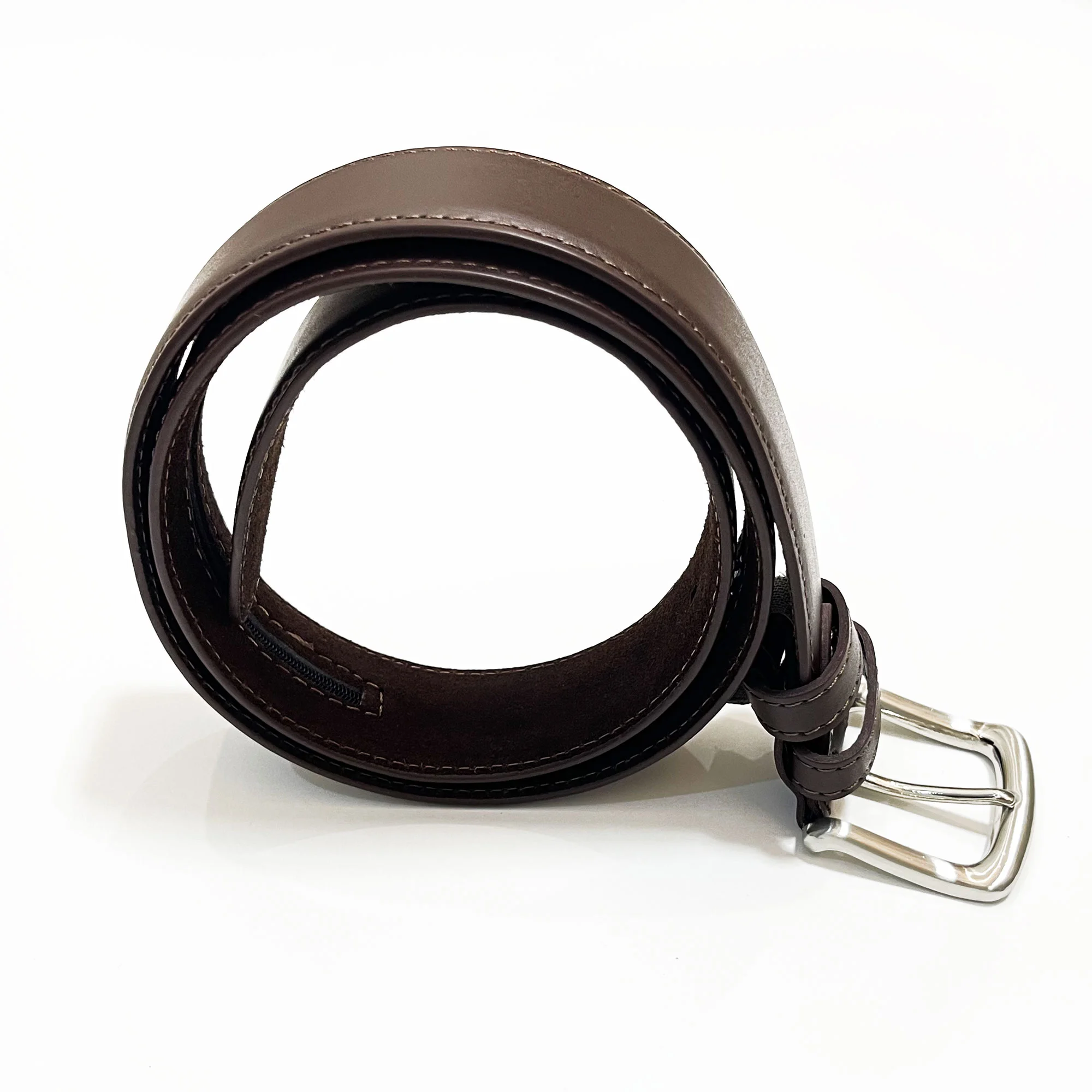 Diversion Safe Hidden Stash Leather Belt with Secret Storage Compartment