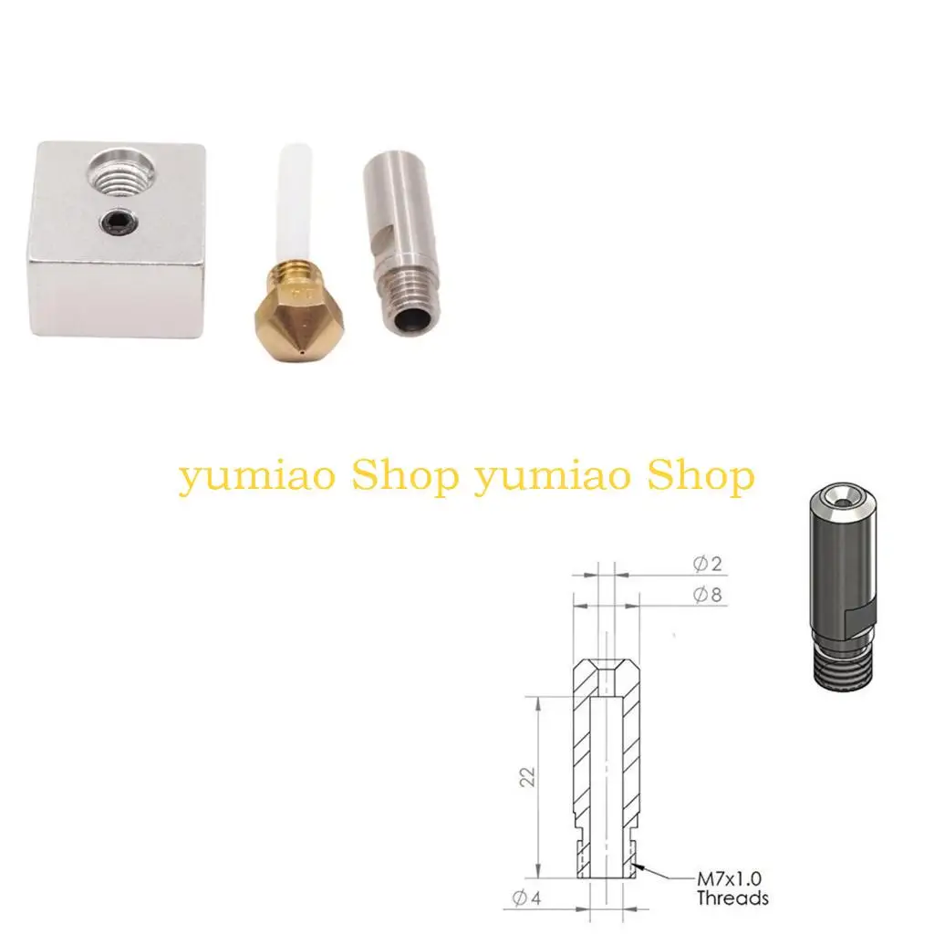 

587B для MK10 -принтер экструдерный комплект тепловой блок Горло горло с набором труб PTFE