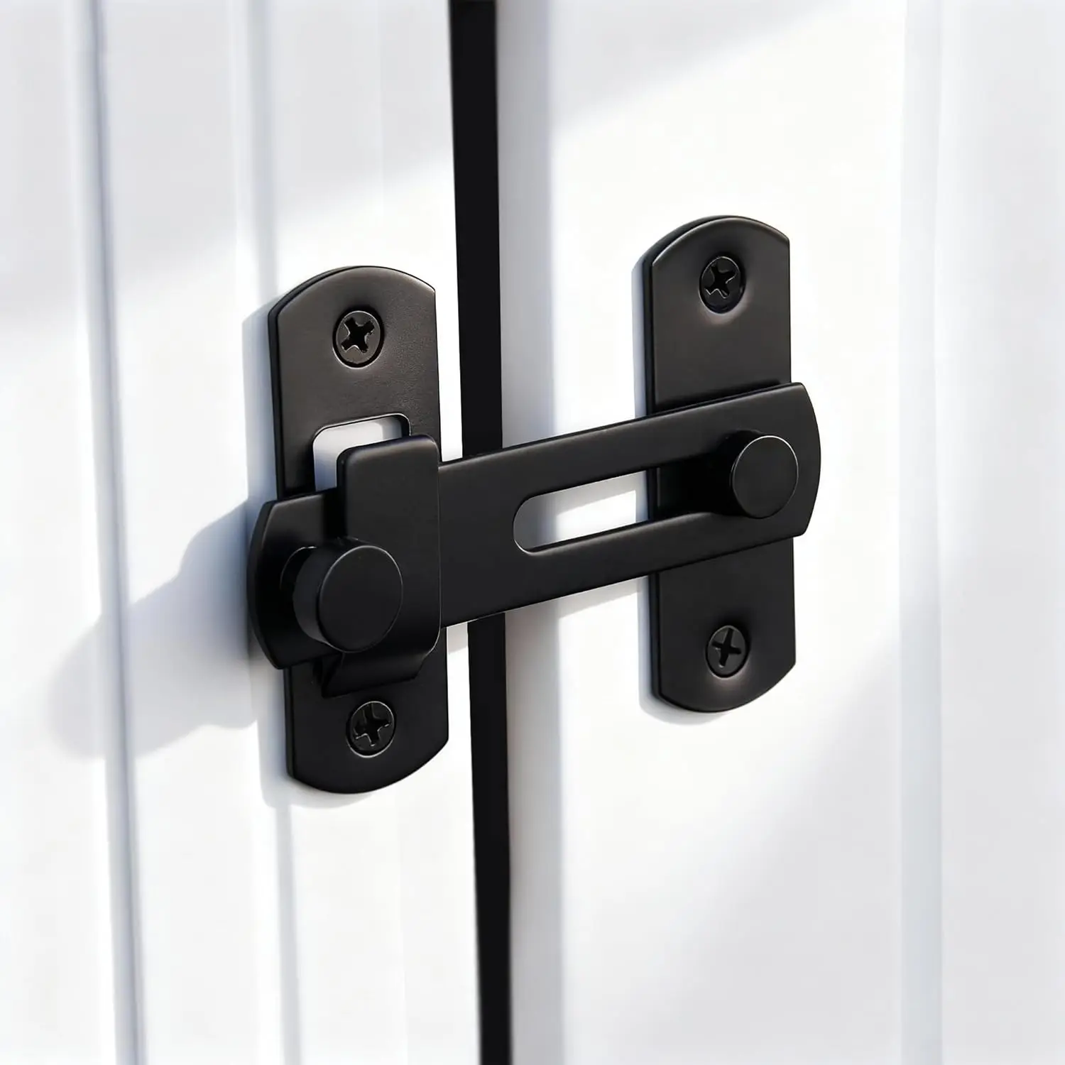Stainless Steel Gate Latch Bolt 180° Sliding Barn Flip Sliding Door Latches for Locking Safety Window Door Cabinet Closet Lock