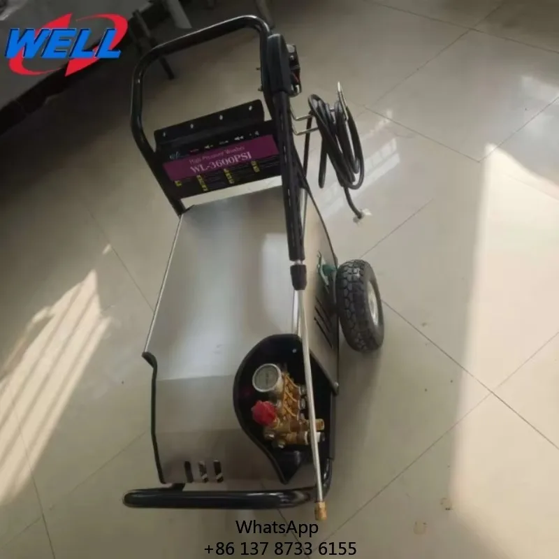

1814C New High Pressure Washer Portable 5.5KW 210Bar 15.5L/min Electric Heavy Duty Copper Crankshaft Pump Cold Water Optics