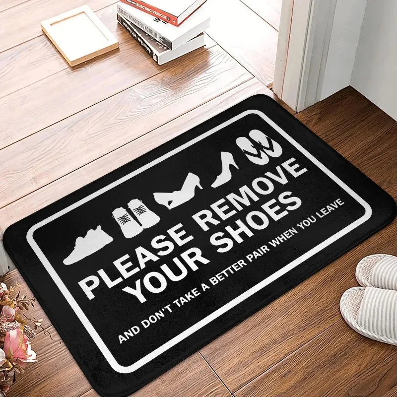 Welcome Doormat Please Remove Your Shoes Entrance Rug Non Slip Mat Cozy Home Living Room Bedroom Entryway Floor Mat