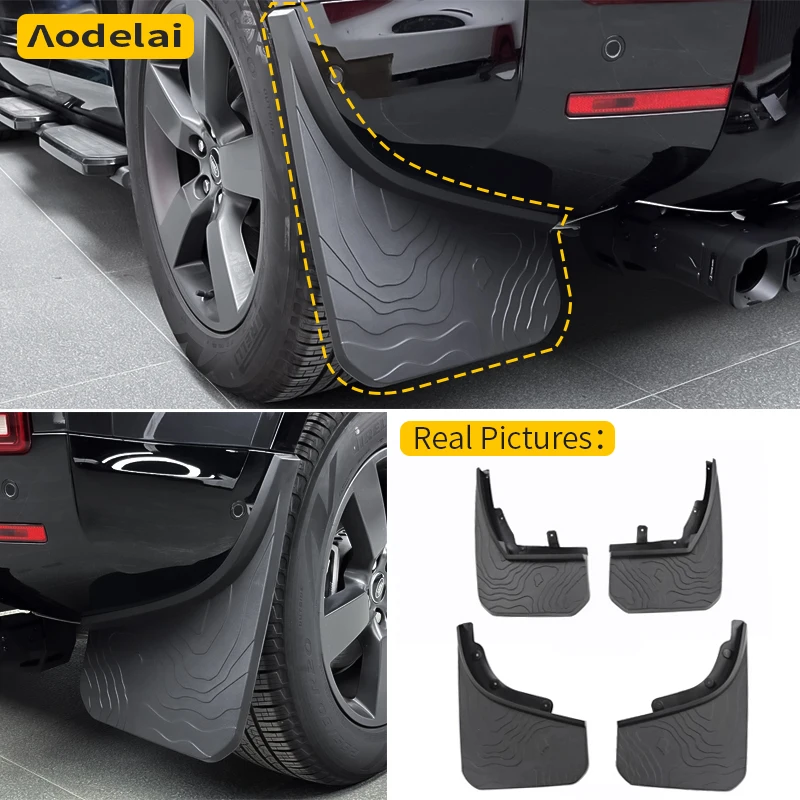 

4x for Land Rover Defender 110 90 2020-2025 L663 V8 Car Mudguard Fenders Mud Flaps Splash Guards Mudflaps Front Accessories