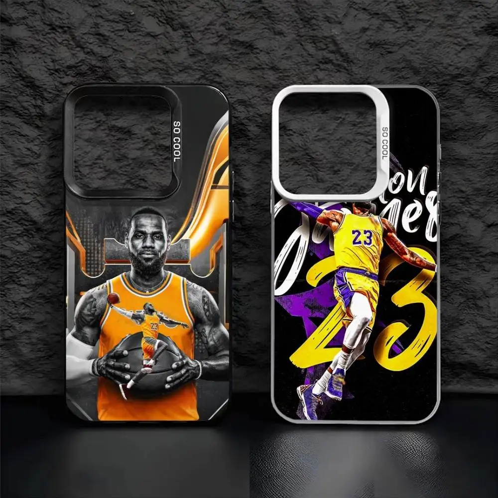 

LeBron J-James Famous basketball Phone Case For iPhone17, 16,15,14,13,12 Pro Max Black Candy Matte Shockproof Cover