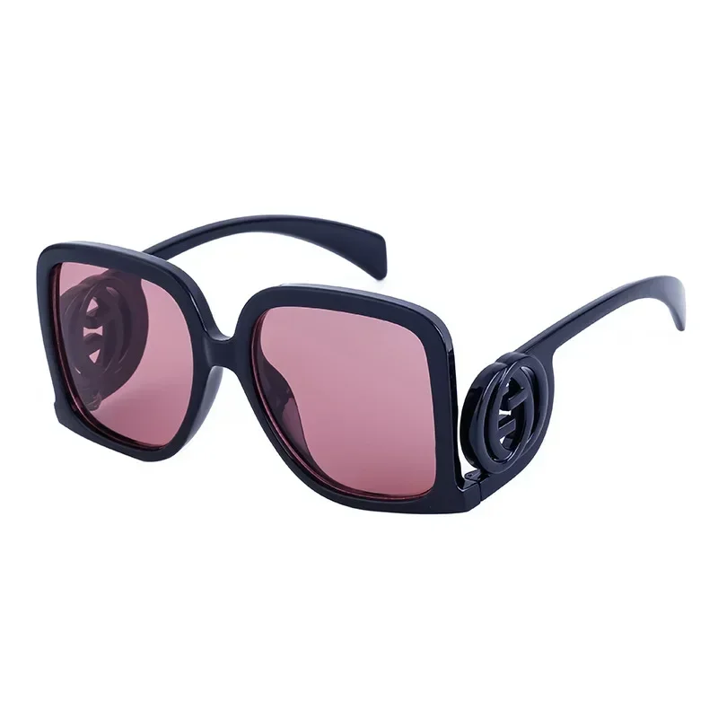 Gafas de sol de estilo único de gran tamaño a la moda para mujer, gafas de sol con montura de plástico, gafas de sol cuadradas de diseñador de marca de lujo para mujer