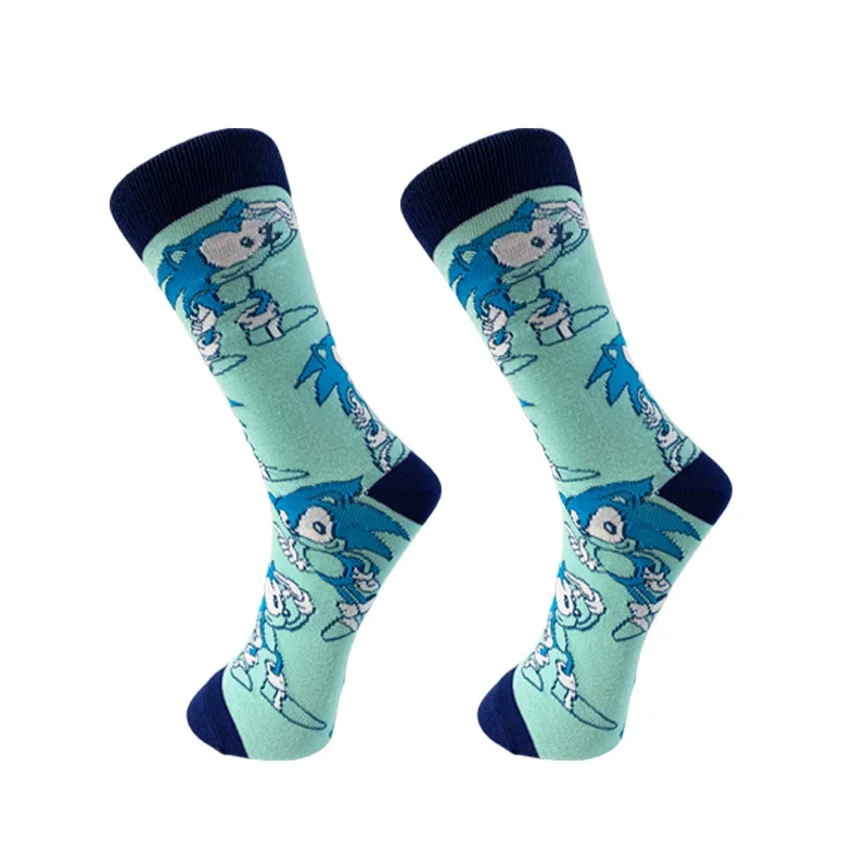 Anime Supersonic Socks Cartoon Knitted Printed Cotton Socks Fashion Trend Sports Mid-calf Socks Direct Sales 38-45 Yards 1 Pair