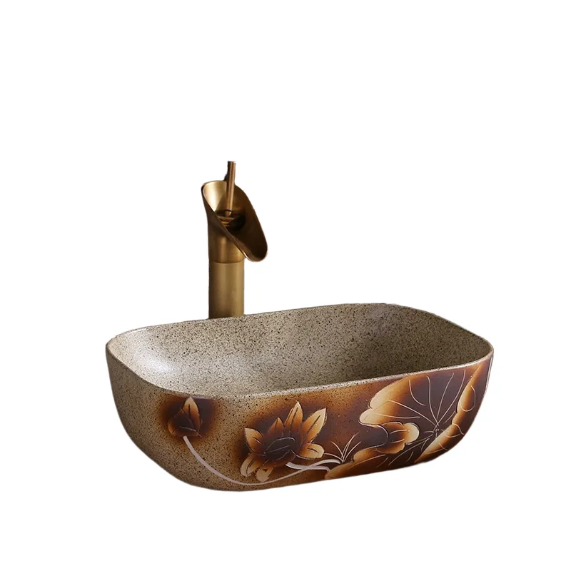 

Hotel Villa Oval Counter Art Bathroom Sink Washbasin bathroom sink