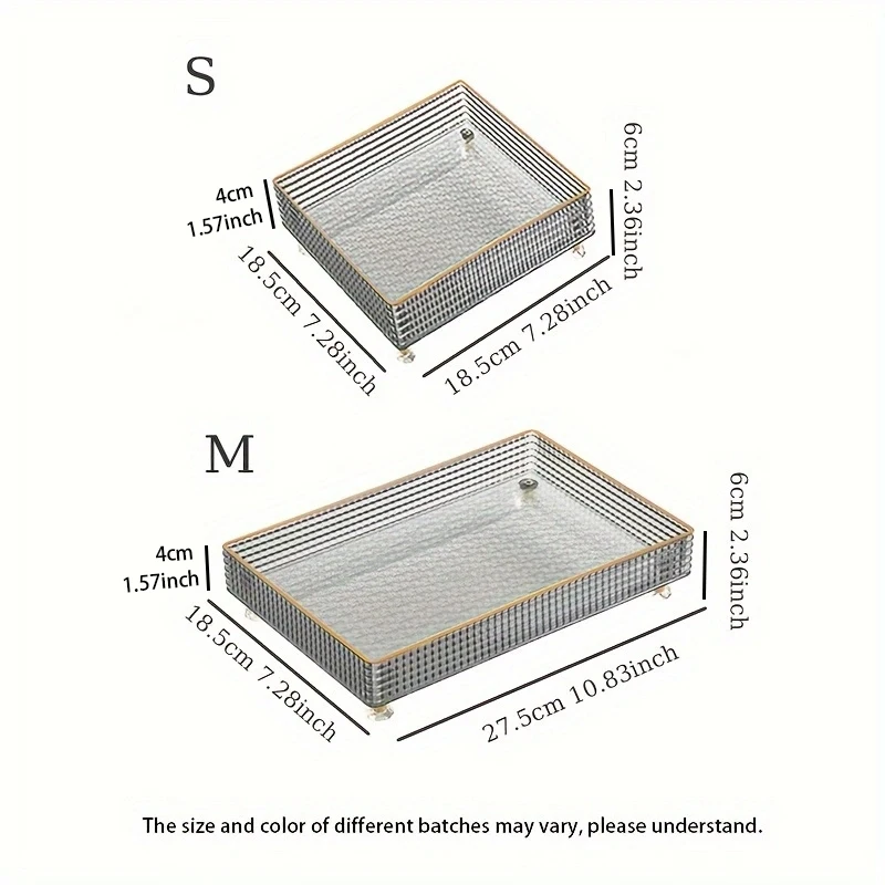 1Pc Cosmetic Storage Rack, Desktop Bathroom Tray, Perfume and Cosmetic Organization Rack, Cosmetic Ring Storage Tray, Home Decoration, Bathroom