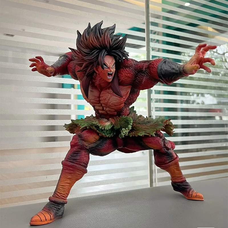 

В наличии: 28-сантиметровая аниме-фигурка Dragon Ball Super Saiyan 4 Broly из ПВХ в боевой позе, коллекционная модель, игрушка, украшение