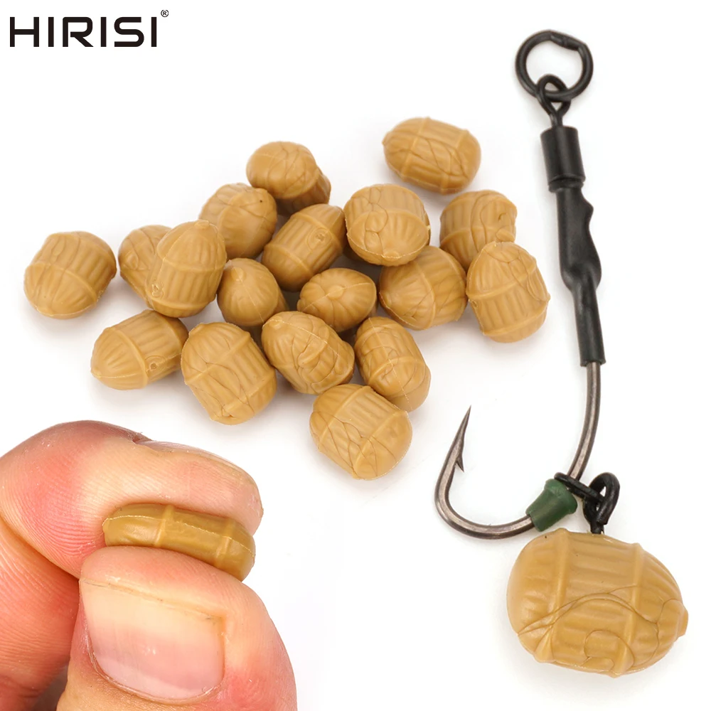 Hirisi 20pcs Soft Floating Tiger Nut Baits for Carp Fishing Artificial Bait Lures Carp Fishing Tool Accessories MA110