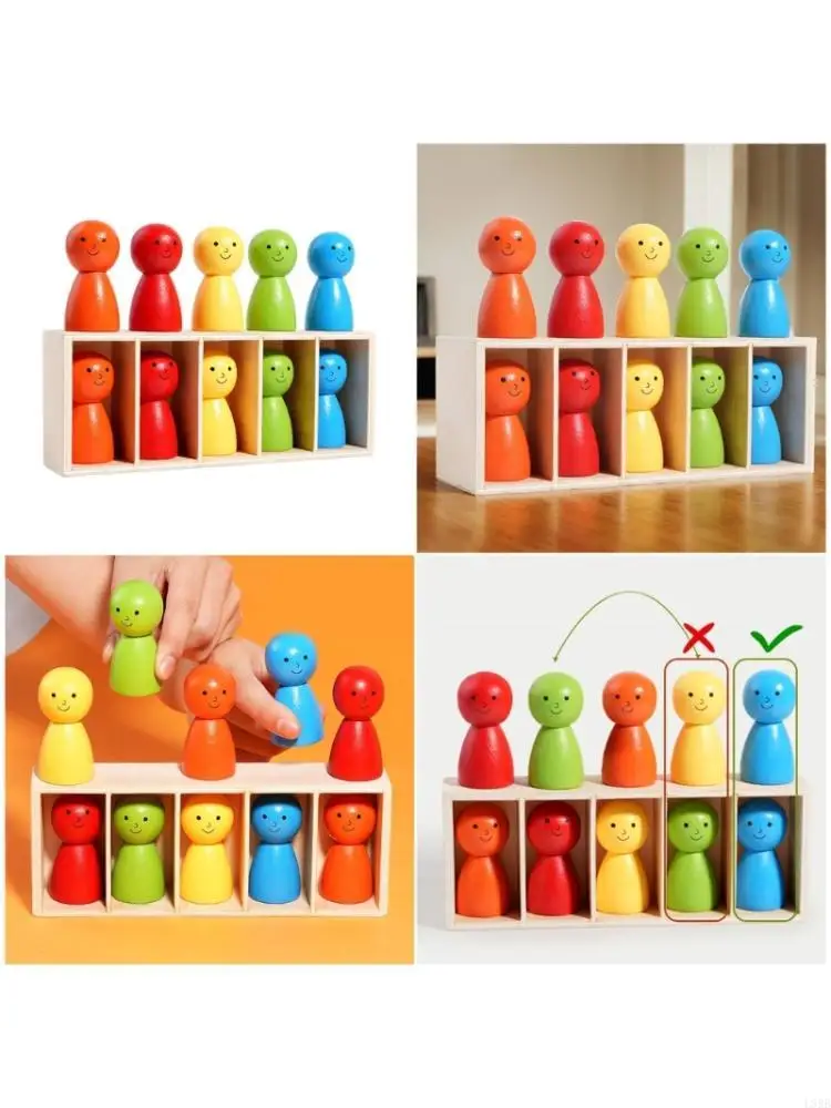 Natural Color Matching Toy Cognitive Skill Development For Preschool Children L8RB