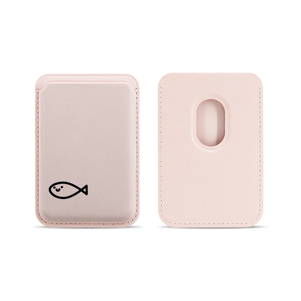 Minimalistische Fischleder-Kartenhülle für Magnetische Hüllen, Geeignet für alle iPhones, für Magsafe-Karten-Handytasche – Detail 16