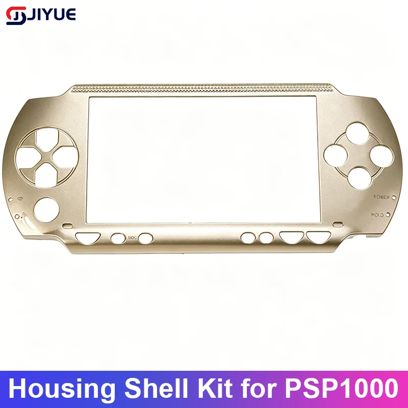 Gehäuse-Kit für PSP1000 PC-Frontabdeckung ohne transparente Tasten, Aufkleber und Schrauben, Ersatz für Spielkonsolen