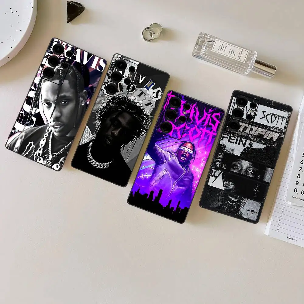 T-Travis S-ScottS Singer Phone Case For Samsung S 24 Fe 25 Ultra Plus 20 Lite 21 30 22 23 24 22 Ultra 5G Fundas
