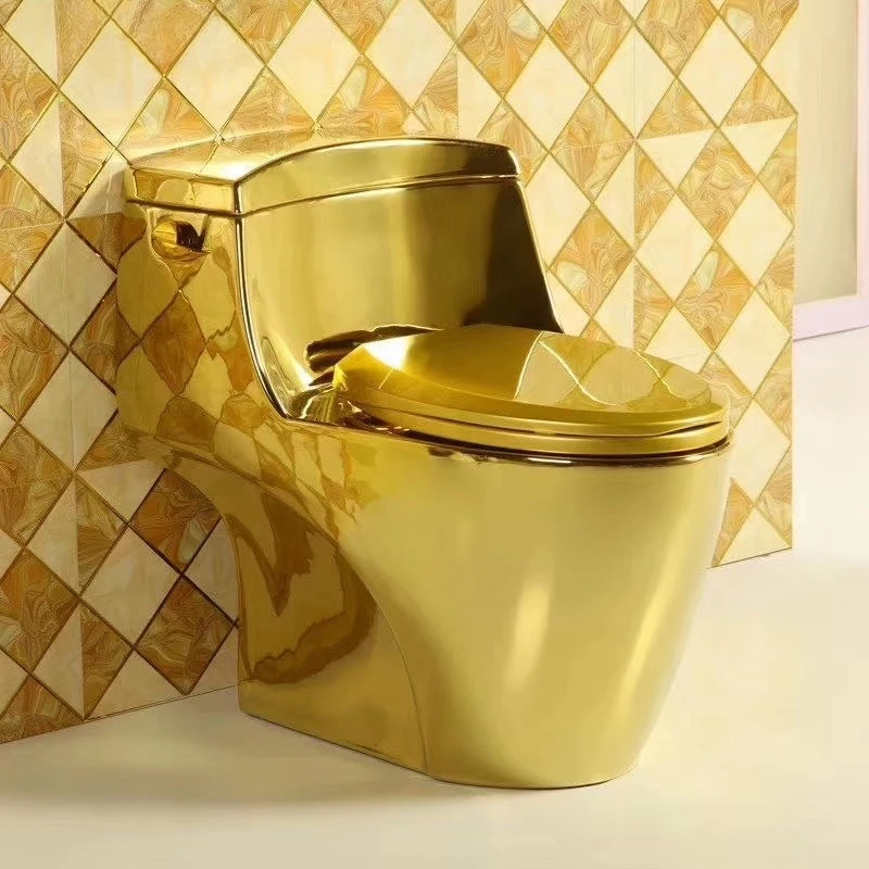 Export all-gold toilet personalized toilet fixed local tyrant siphon free shipping flush toilet special offer water-saving