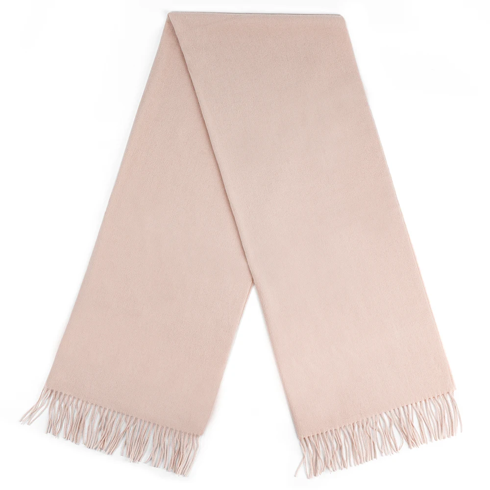 Samilor Winter Thickened Cashmere Scarf Long Naked Color Soft Shawl Design Luxury Women Pashmina Scarves Tassel Bufanda Echarpe