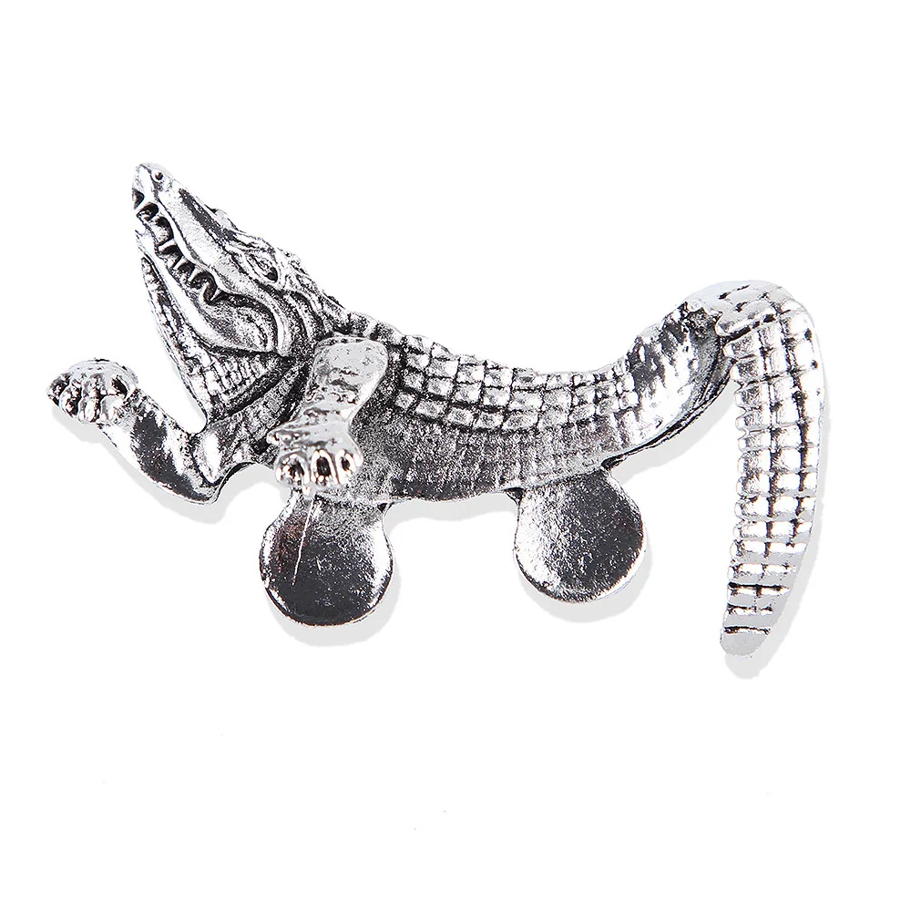 Classic Retro Animal Lapel Pin Crocodile Tiger Design Brooch for Men Suit Shirt Collar Coat Pocket Decoration view 5