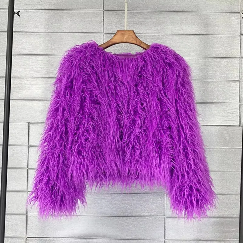 Women's Clothing Korean-style solid color faux fur Fur coat for women in short length with pure wool lining woman 2026 Faux Fur