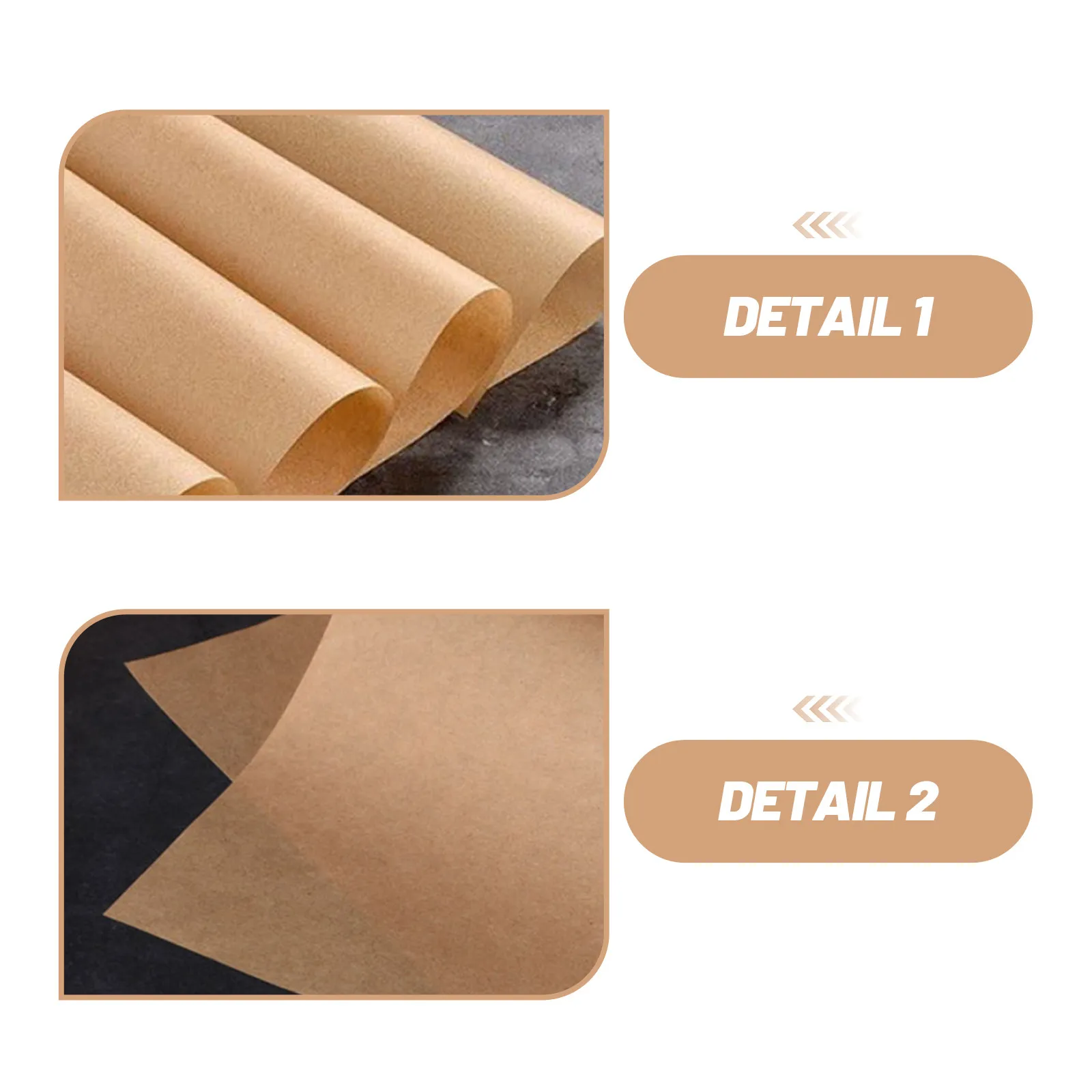 400 pcs Unbleached Natural Wood-Color Baking Paper Sheets – 20 cm Greaseproof Parchment for Pizza, Cookies & Oven