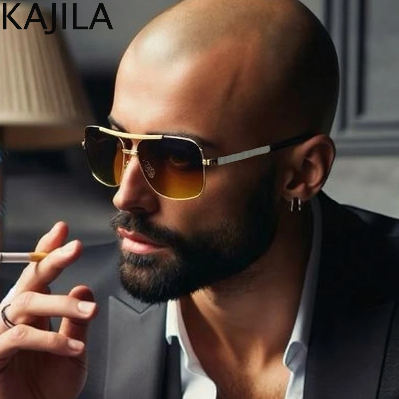 

Retro Square Sunglasses Men 2025 Luxury Brand Designer Classic Punk Sun Glasses for Male Vintage Spring Eyewear Shades UV400