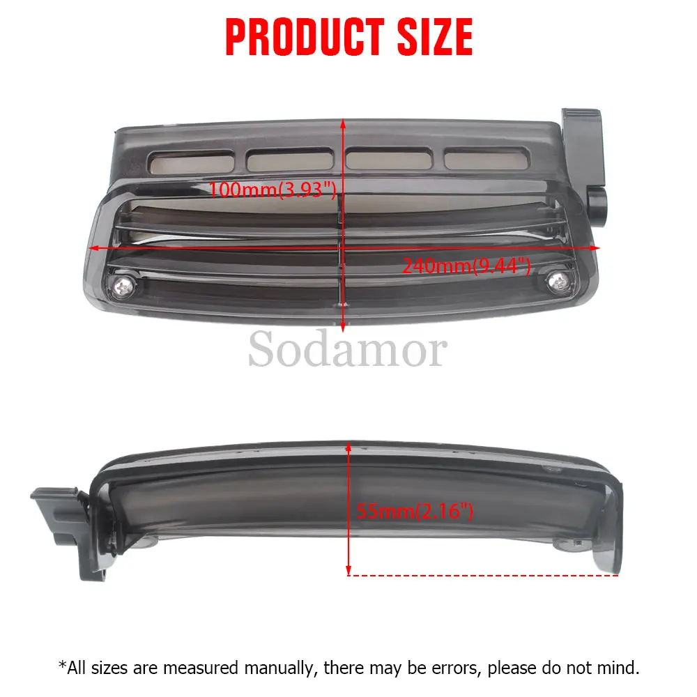 الزجاج الأمامي لتدفق الهواء النقي تنفيس الدخان/نافذة الزجاج الأمامي الشفافة لهوندا الذهب الجناح GL1800 GL1800HP GL1800BM GL1800P 2001-2017