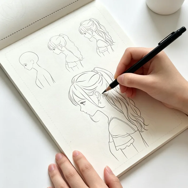32 Page Step-by-step Tutorial for Manga Drawing: A Guide To Drawing Manga Characters Suitable for Teenagers Adults and Artists image 6
