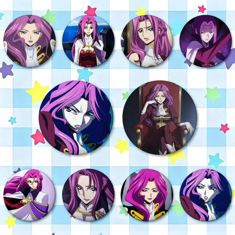 Cornelia Li Britannia Code Geass Badges 25 32 44 58 75 Mm Round Cosplay Pin Bag Decor Fans Collect Friends Gifts Brooch Souvenir