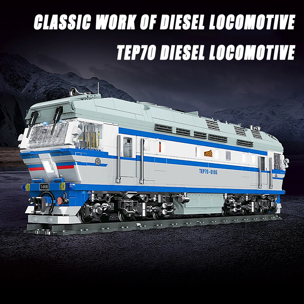 قطار ديزل TEP70، مكعبات بناء،  - مراجعة Model Kit Locomotive وسعره