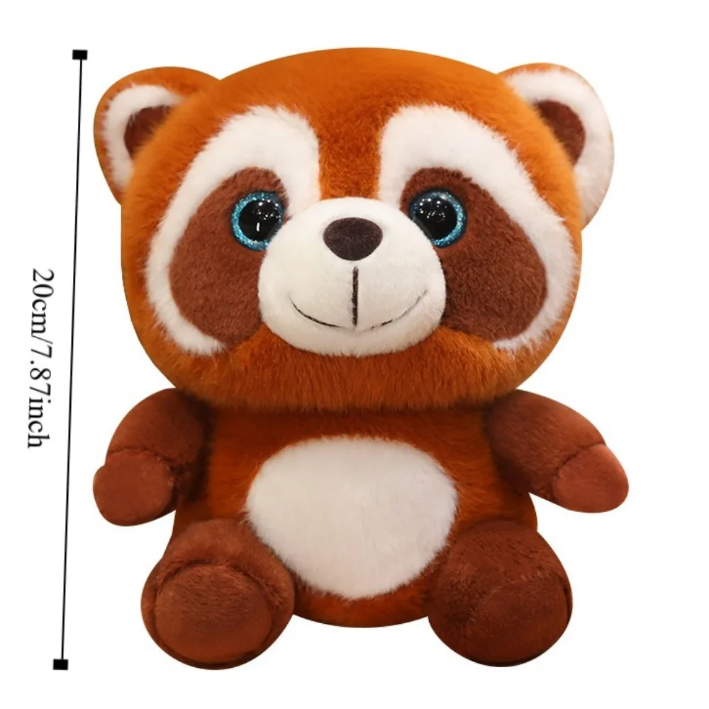 Red Panda Raccoon Plush Doll Sitting Posture Simulation Green Eyes Raccoon Plush Toy 20cm Kawaii Christmas Birthday