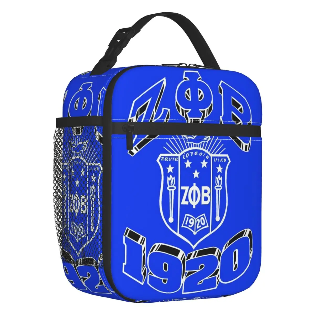 Zeta Phi Beta Sorority Insulated Lunch Bag for Women Resuable Greek Letter 1920 Thermal Cooler Lunch Tote Office Work School