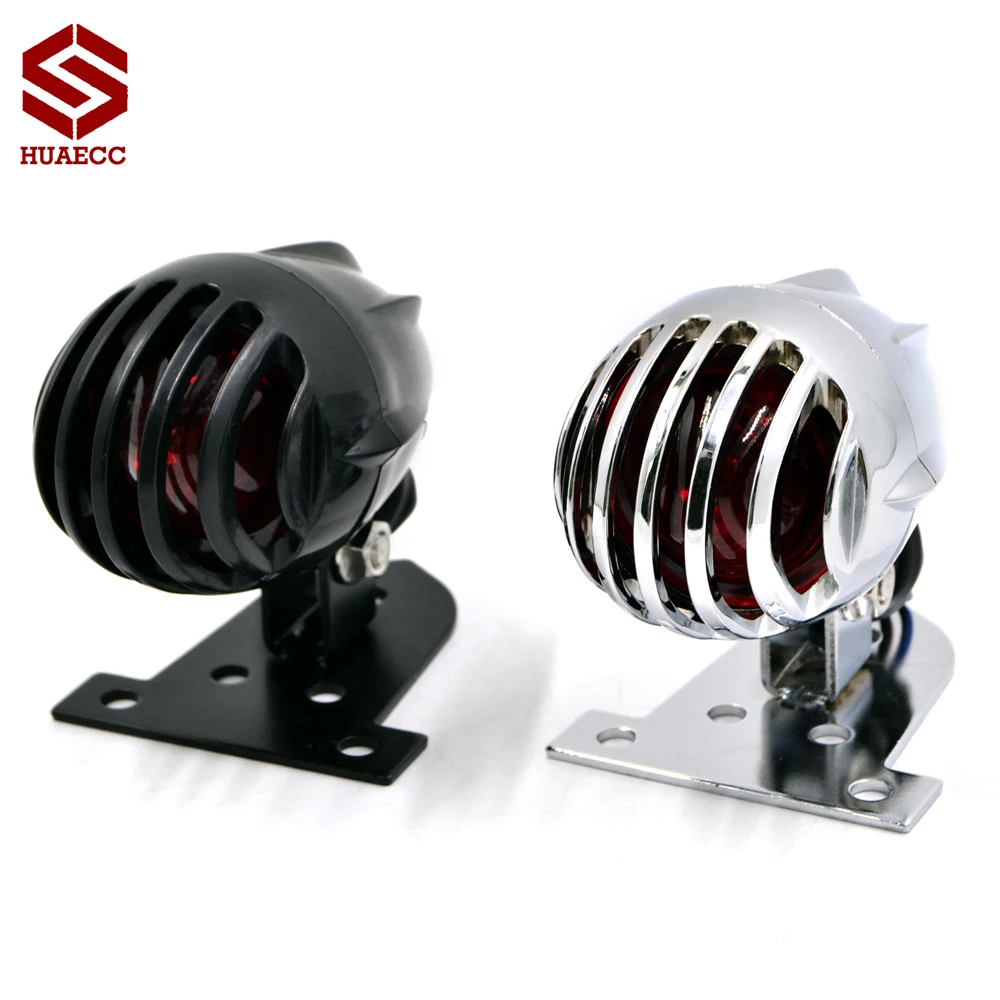 Universal Vintage Taillight Grill Brake Stop Lamp Motorcycle Retro Custom Tail Light For Harley Bobber Dyna Cafe Racer view 3