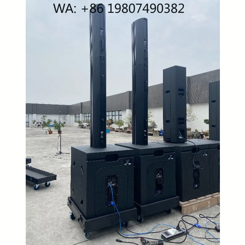 3-Way Outdoor PA System Column Speaker Equipped 18 Inch Active DSP Amplifier Subwoofer Professional Stage Audio Sound Device