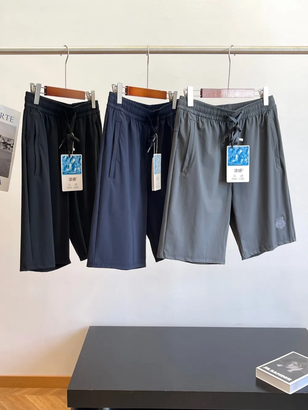 

Cooling Factor Sport Fitn Men's High Elastic Five-Quarter orts Urban Faion Casual Straight Leg Nylon Spandex orts