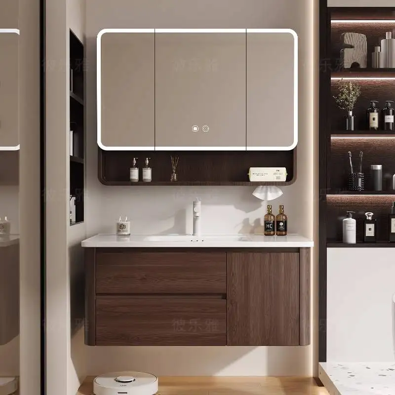 

Small Brown Bathroom Storage Cabinet Solid Wood Tiny Home Bathroom Storage Cabinet Space Saving Meuble De Rangement Furniture