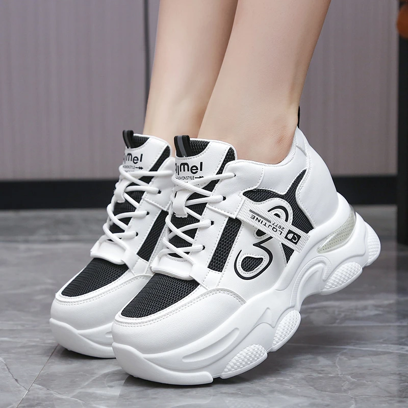 

Повседневные неуклюжие кроссовки на толстой подошве, женская обувь с дышащей сеткой, модная обувь на платформе для фитнеса, спортивные кроссовки для бега на открытом воздухе