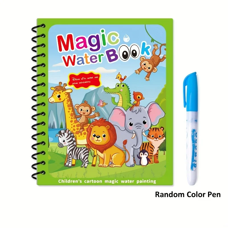 Livre de dessin à l'eau magique réutilisable, peinture éducative, jouet Montessori avec stylo magique coloré pour l'éducation précoce, jouets cadeaux