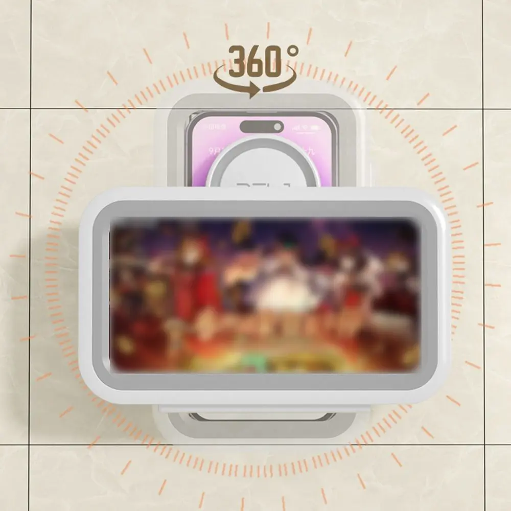 

Suction Cup Bathroom Phone Holder Rotatable High Sensitivity Wall Mounted Phone Case Easy Installation Adjustable
