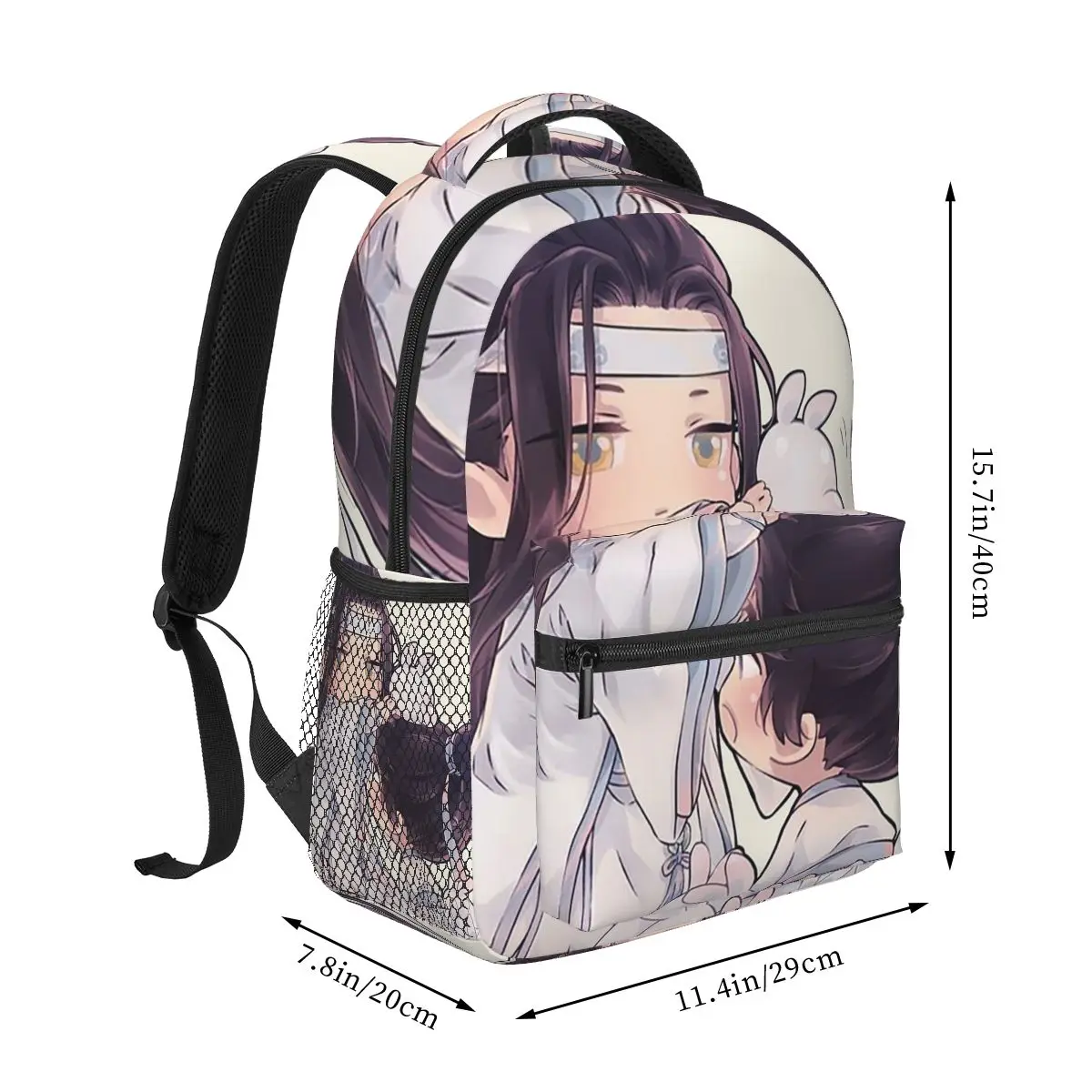 Lan Zhan And Rabbits Mo Dao Zu Shi Anime Backpack Hot Sale Daypack Large Capacity Children BookBag School Bag Shoulder Bags
