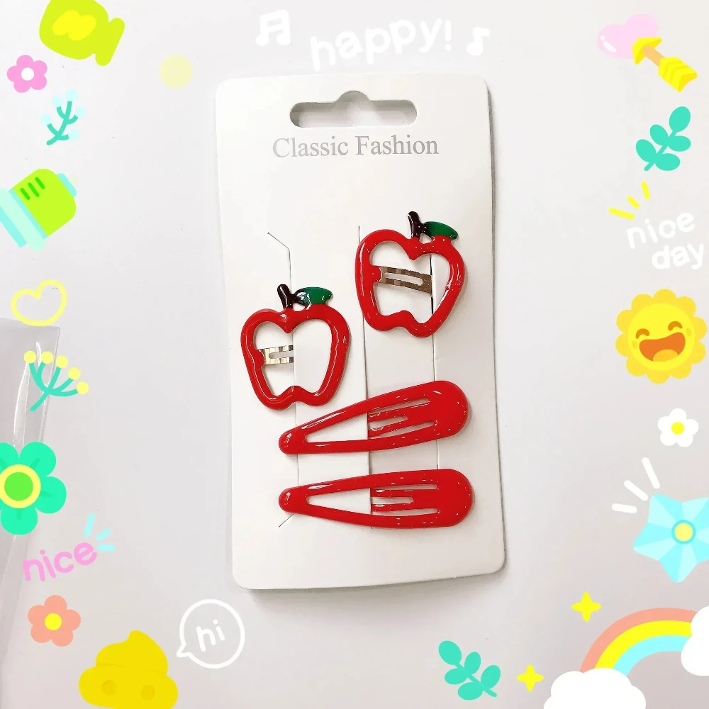 Hot Sweetly Strawberry Fruit BB Hair Claw Side Clips for Women Girls Kids Child Hairpin Gift Hair Accessories Headwear Ornament