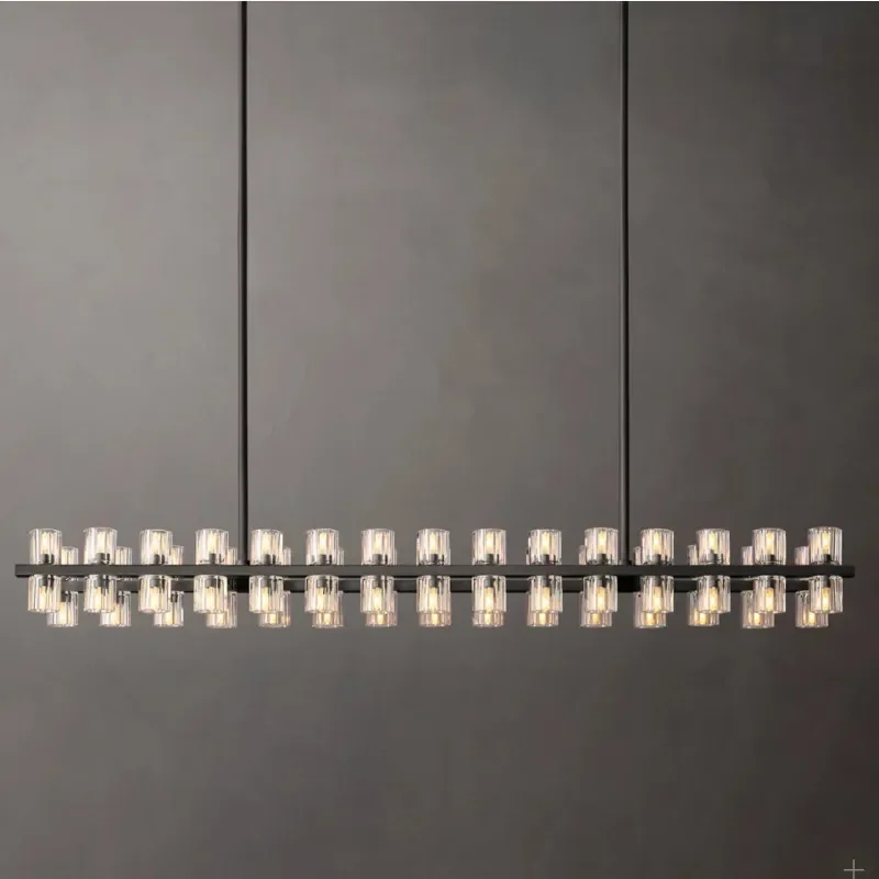 for RH Living Room Chandelier Atmospheric Home Hall Main Light American All Copper Modern Minimalist Guest Dining Room