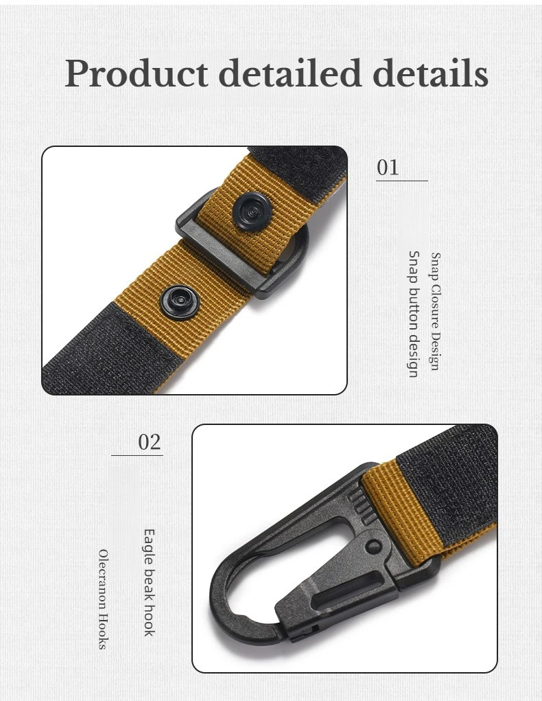 1 Stück Taktischer Karabiner Outdoor EDC Schlüsselanhänger Nylon-Gurtband Schlüsselhalter Camping Rucksack Gürtelhaken Aufhänge-Schnalle Multifunktions-Clip ﻿ – Detail 12