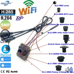 2MP 1080P 5MP Onvif P2P Size 38*38mm Audio Wireless IP Camera Module Mini Wifi SD Card Slot Camhipro Home Security Cam System