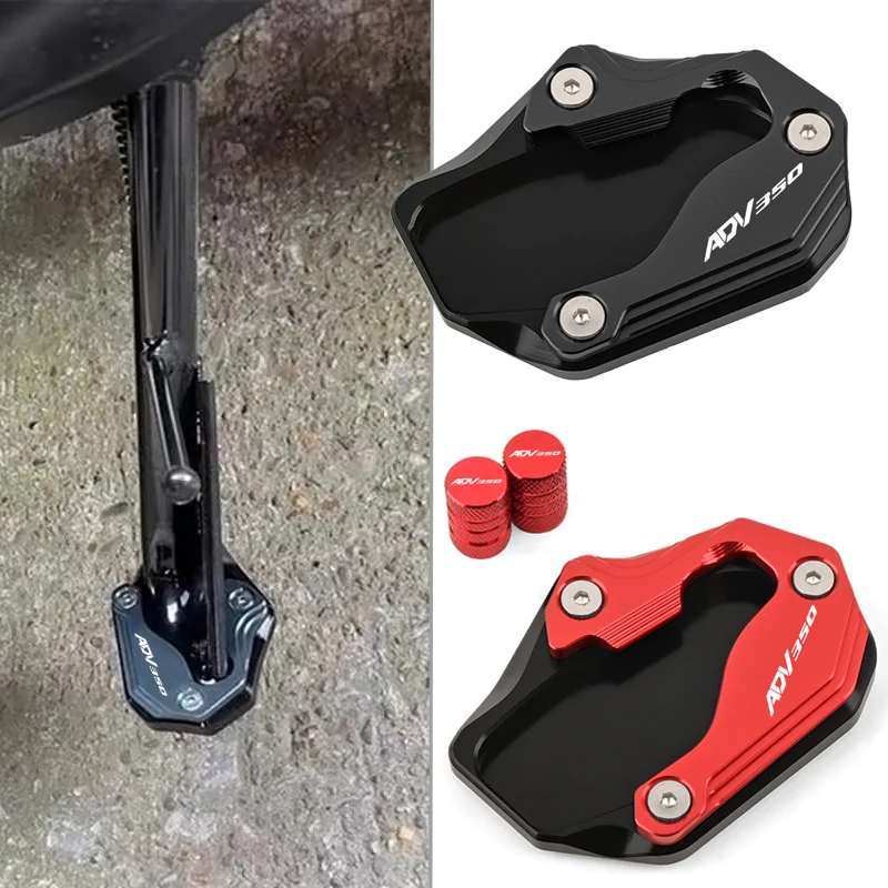 For HONDA ADV350 ADV 350 350-ADV 350 2021-2024 2023 2022 Motorcycle Side Stand Extension Pad Kickstand Enlarger Plate Bracket