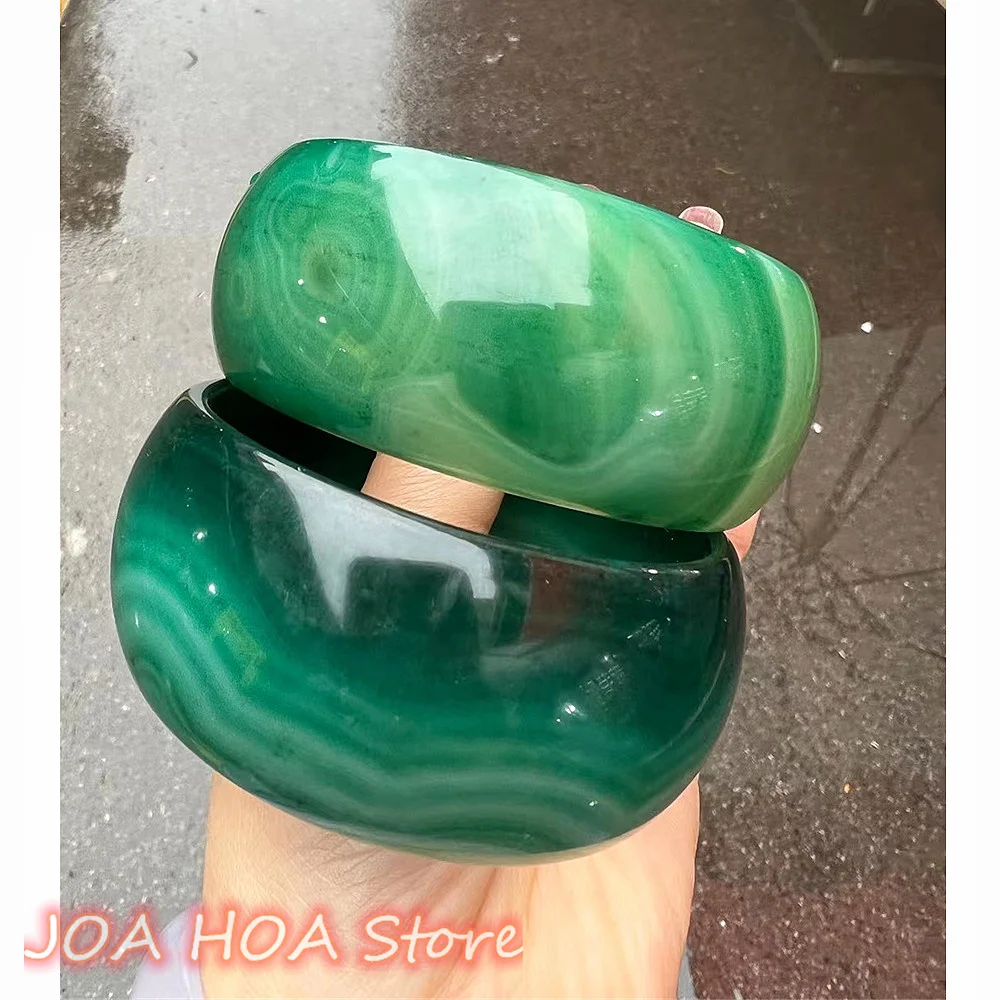 Top Natural Original Texture Perfect Color Bangle Widened 20mm Agate Exquisite Real Jade Bracelet Jadeite Handring Fine Jewelry
