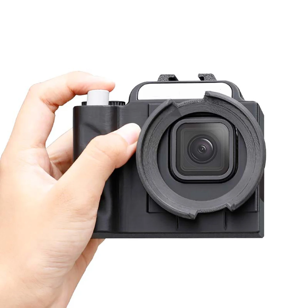 For GoPro13 Street Photography Compatible Micro Single Button Shutter Handle Plastic Anti-Shake Camera Accessory for Action Cams