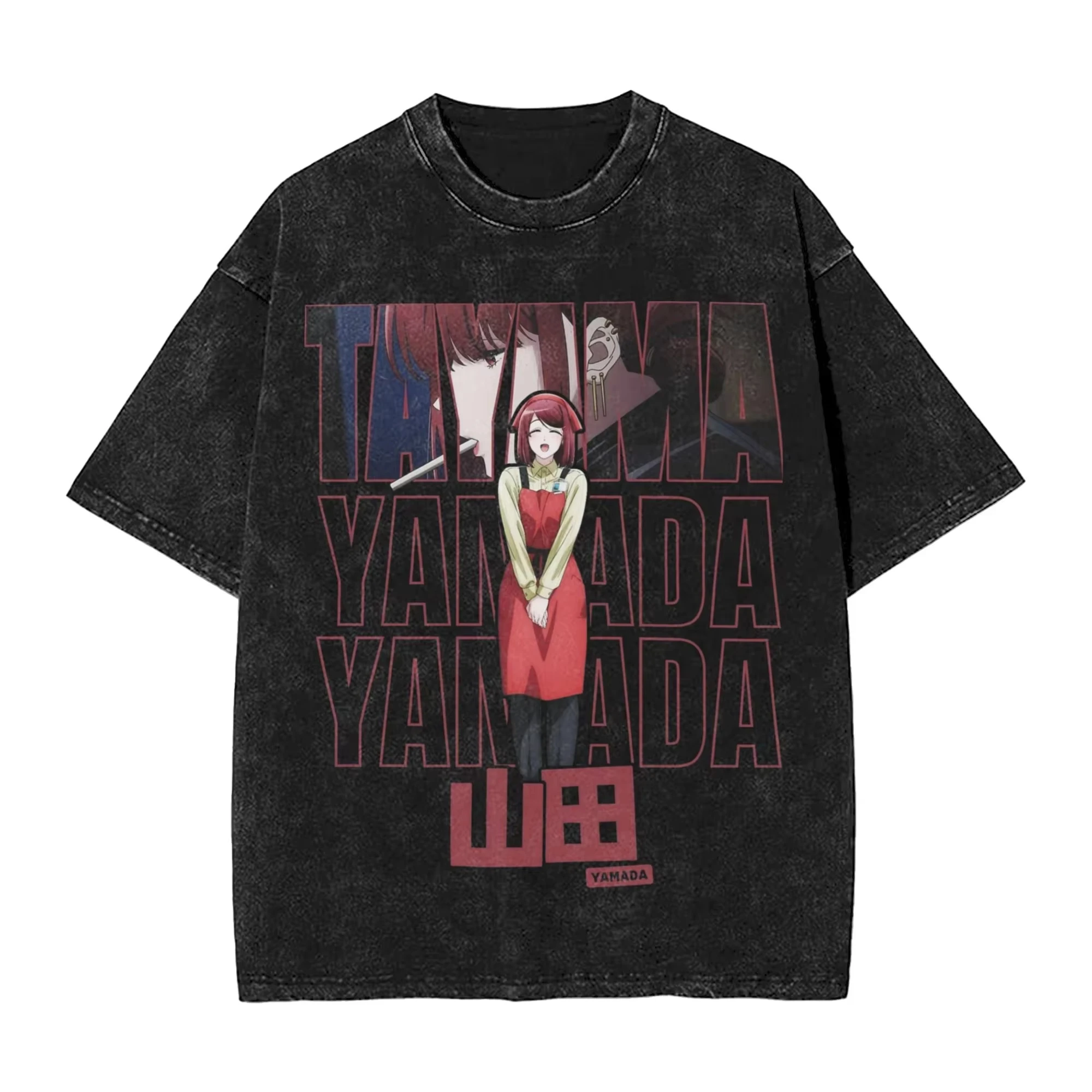 Tayama Smoking Behind The Supermarket with You Washed T Shirts Streetwear T-Shirt Summer Tee Shirt for Men Women Short Sleeve