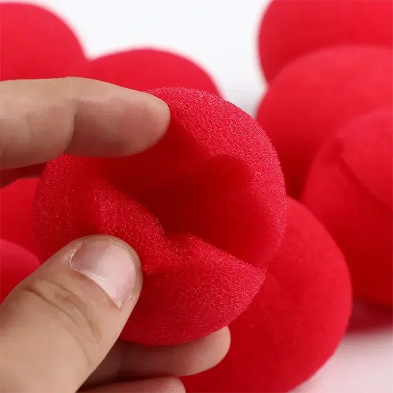10Pcs Red Clown Noses Foam Sponge Noses Circus Magic Props For Christmas Halloween Comic Costume Party Adults Kid Decoration