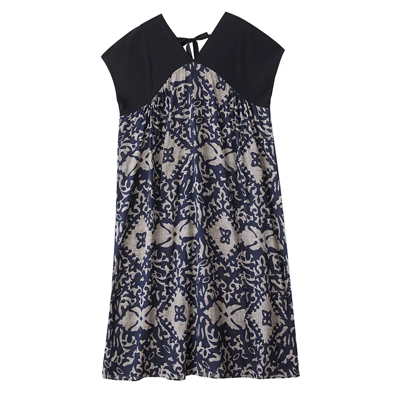 صيف جديد حجم كبير فضفاض المرأة الدكتور V-Ne ort Sve البطن تغطي تأثير التخسيس عادية مريحة طويلة Dr #5